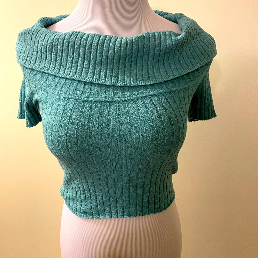 Lily Brown cropped sweater top